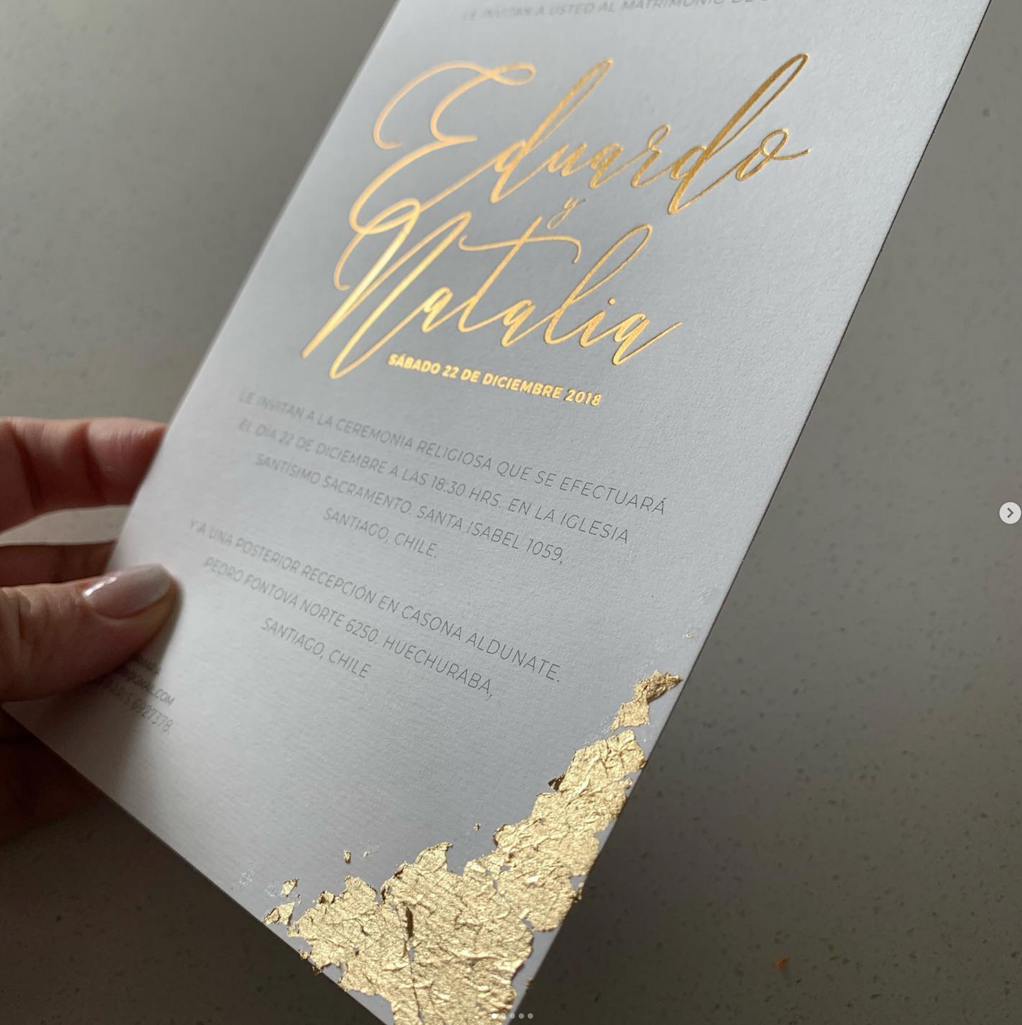 Muestra de Invitacion ya fabricada
