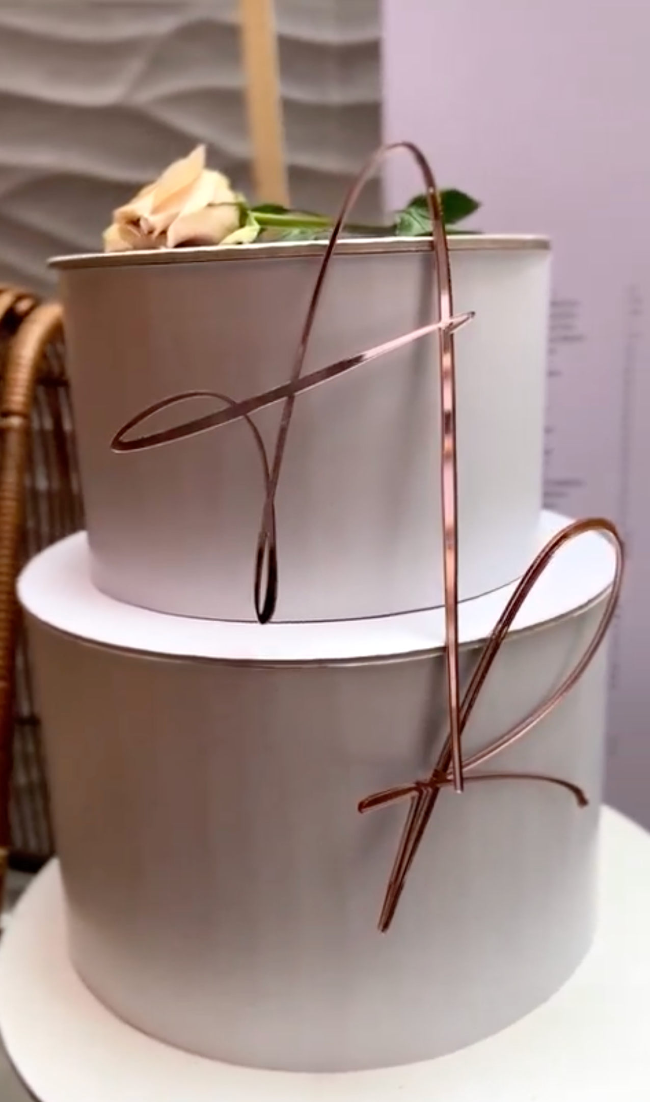 Iniciales para la Torta en Acrílico Personalizadas para Matrimonio