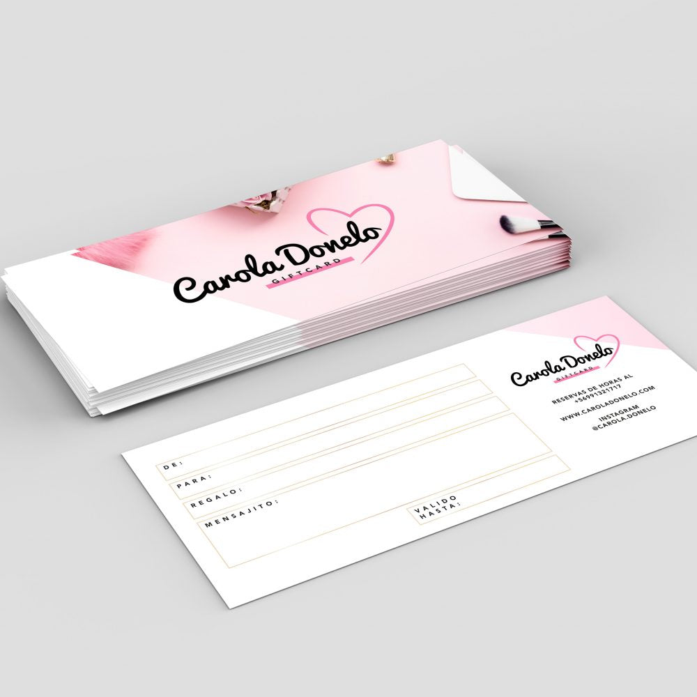 Giftcards sin sobre