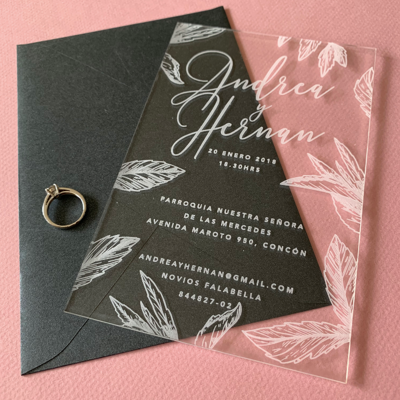 Invitación Acrílico Clear