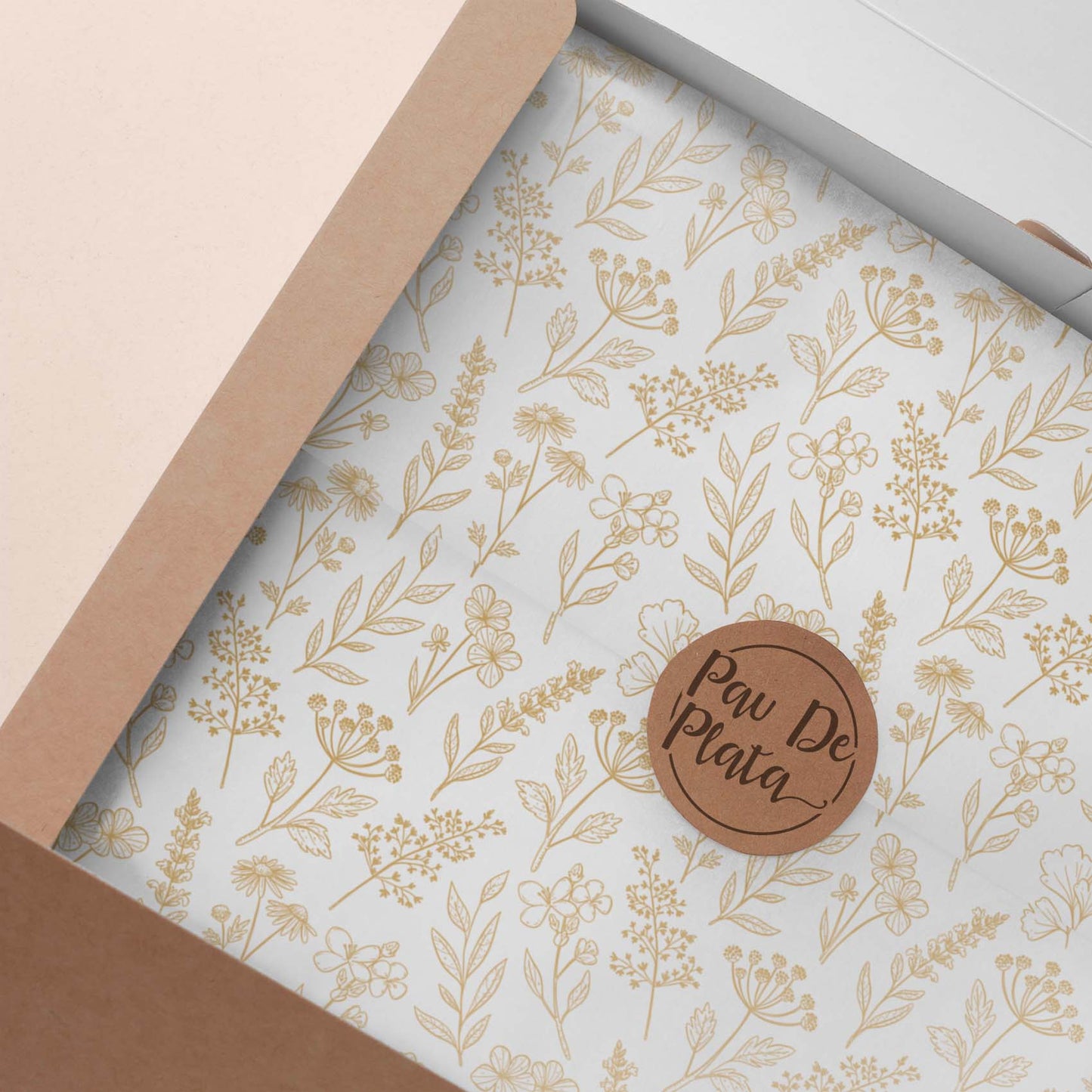 100 Papel seda estándar hojas doradas