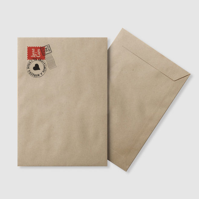 Invitación de Matrimonio Postal | Invitación Temática Viajes Estilo Vintage Personalizable