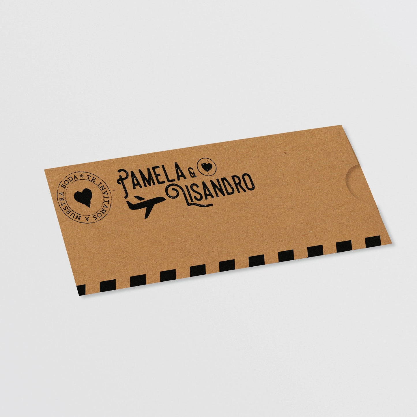 Invitación de Matrimonio Ticket de Embarque | Invitación Temática Viajes Personalizable