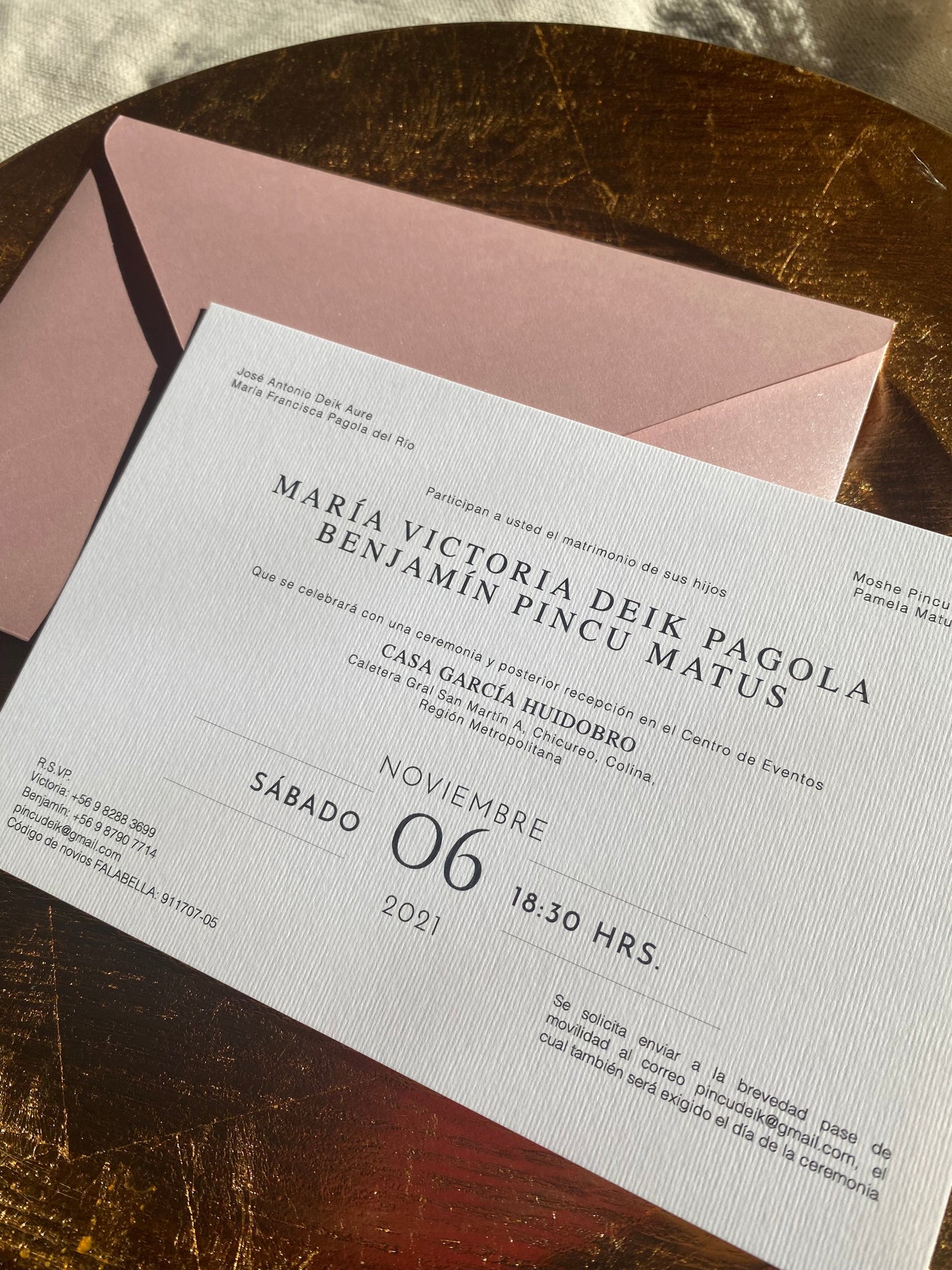 Invitación de Matrimonio Tradición | Diseño Clásico Elegante Personalizable