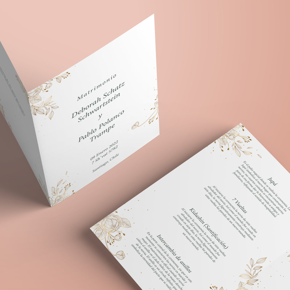 Díptico Explicativo para la Ceremonia de Matrimonio