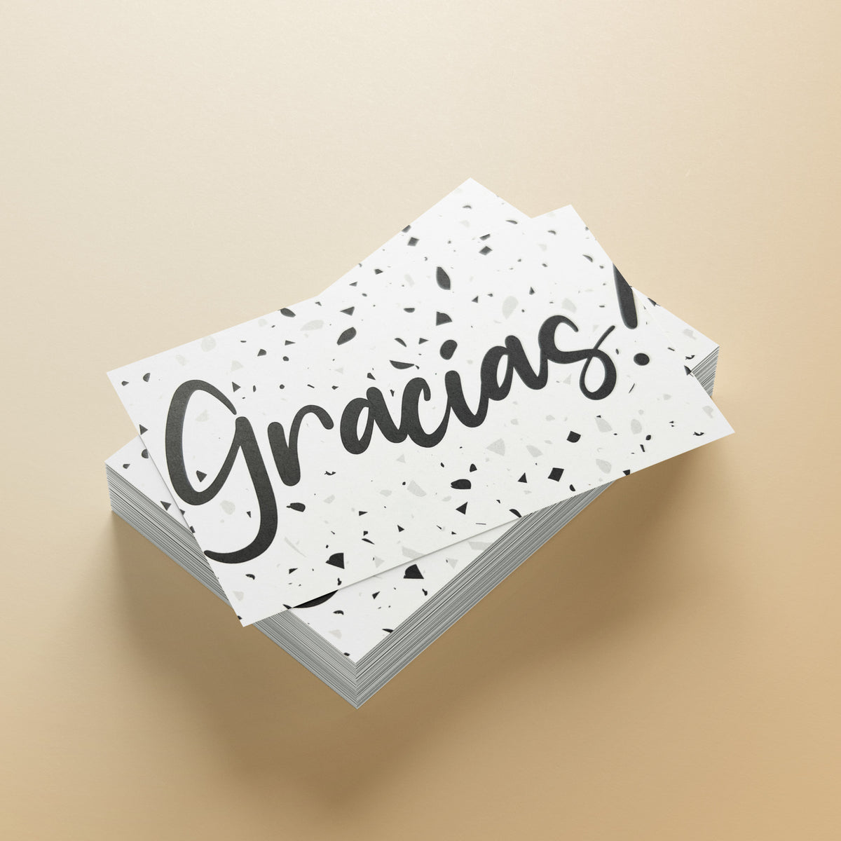 100 Tarjetas de Gracias Estándar Terrazo
