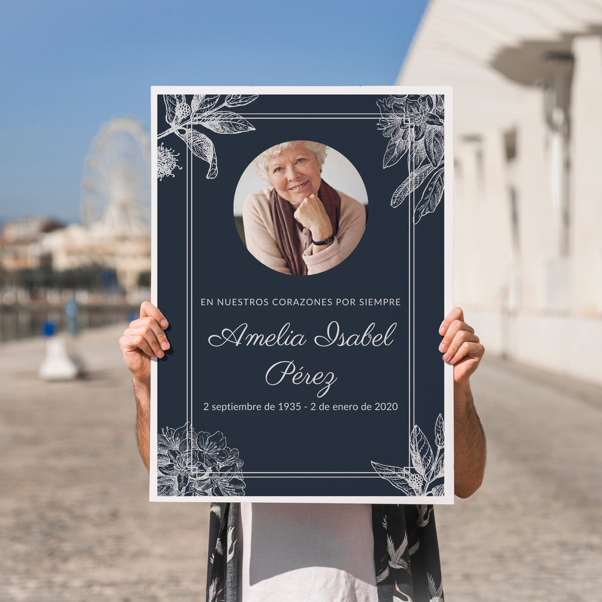 Cartel Conmemorativo para Recordar Familiares en Matrimonio