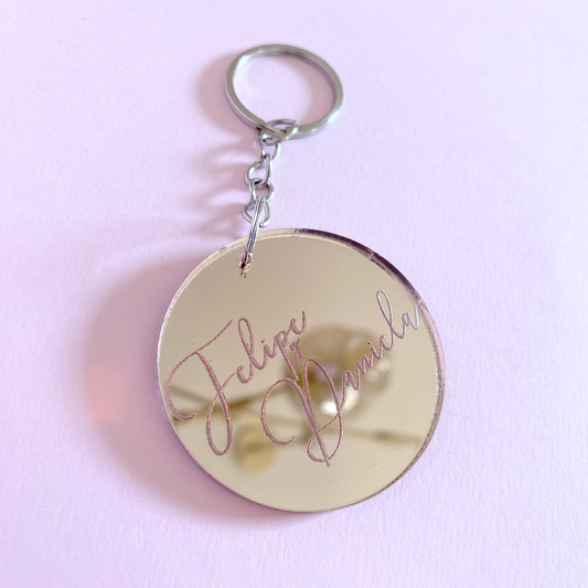 Llaveros Personalizados en Acrílico para Obsequios y Recuerdos de Matrimonio