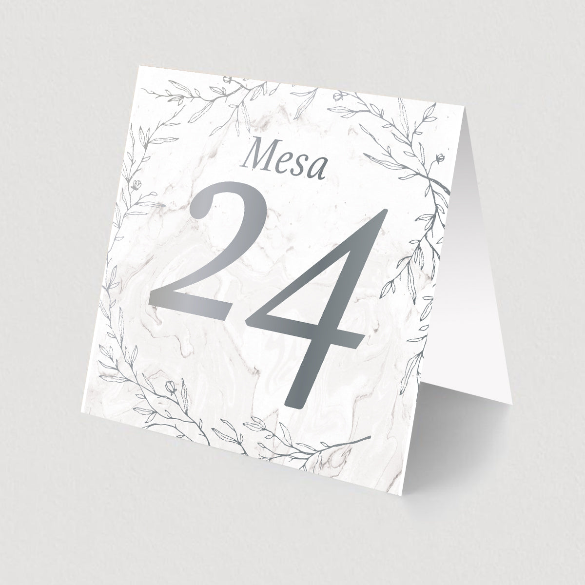 Número de Mesa Díptico Personalizado para Matrimonio
