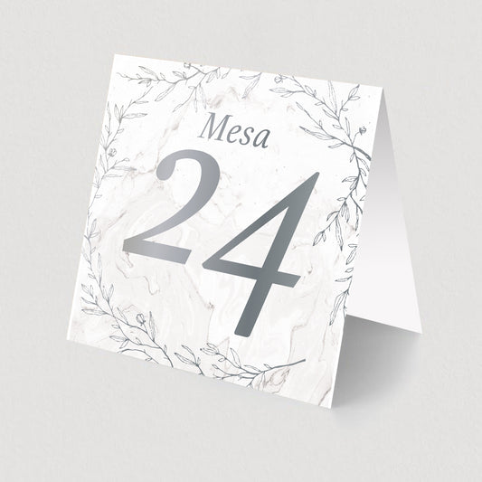 Número de Mesa Díptico Personalizado para Matrimonio