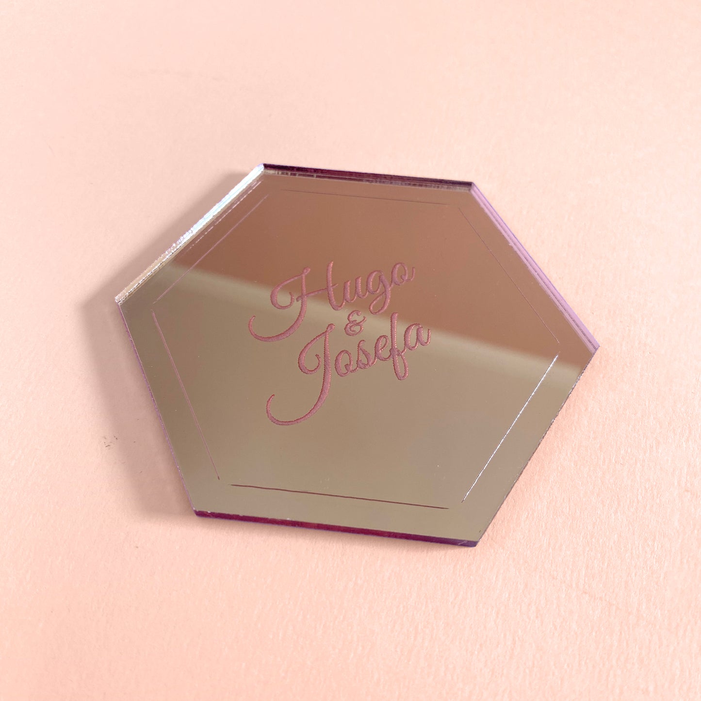 Posa Vasos Acrílicos Personalizados para Matrimonio