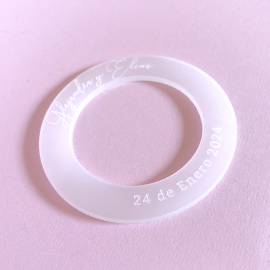 Servilletero Acrílico Personalizado con el Nombre de los Novios