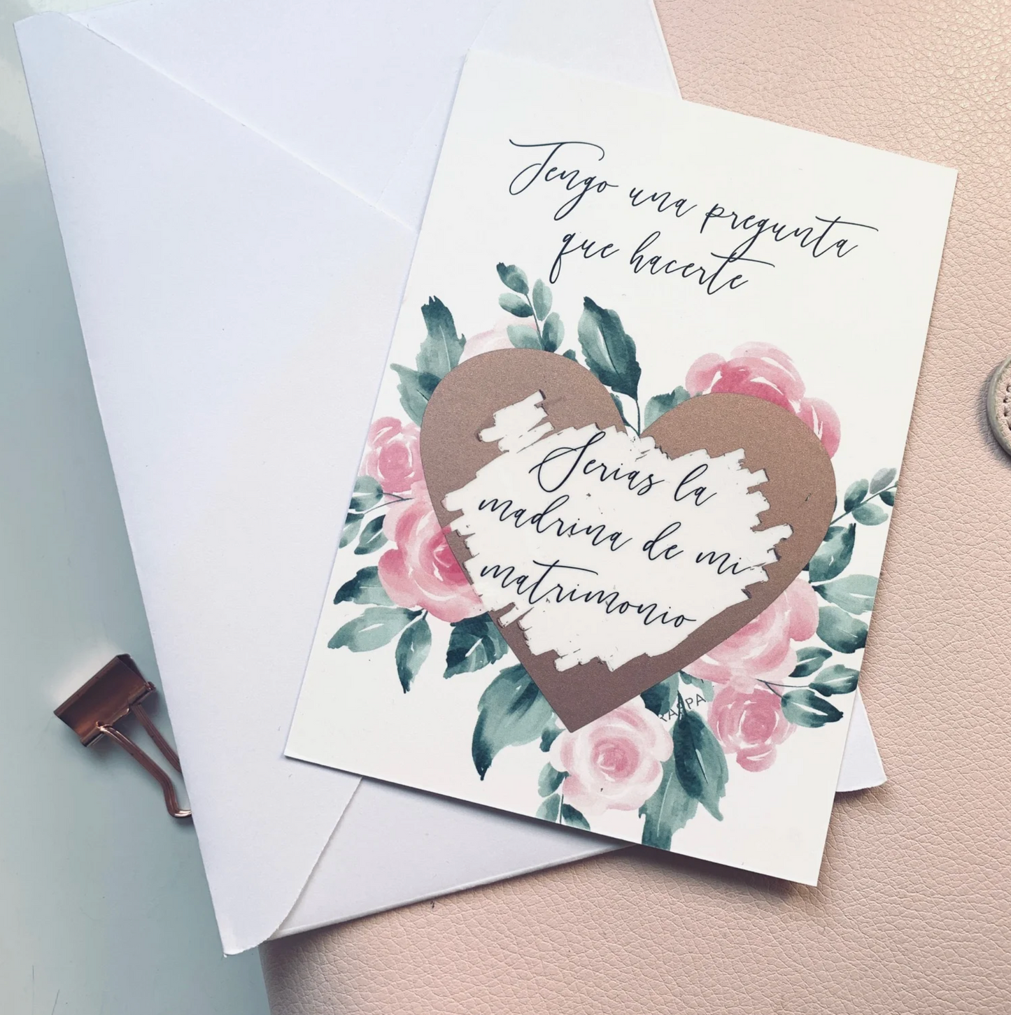 Tarjeta Bridesmaid Raspe para Propuesta de Dama de Honor