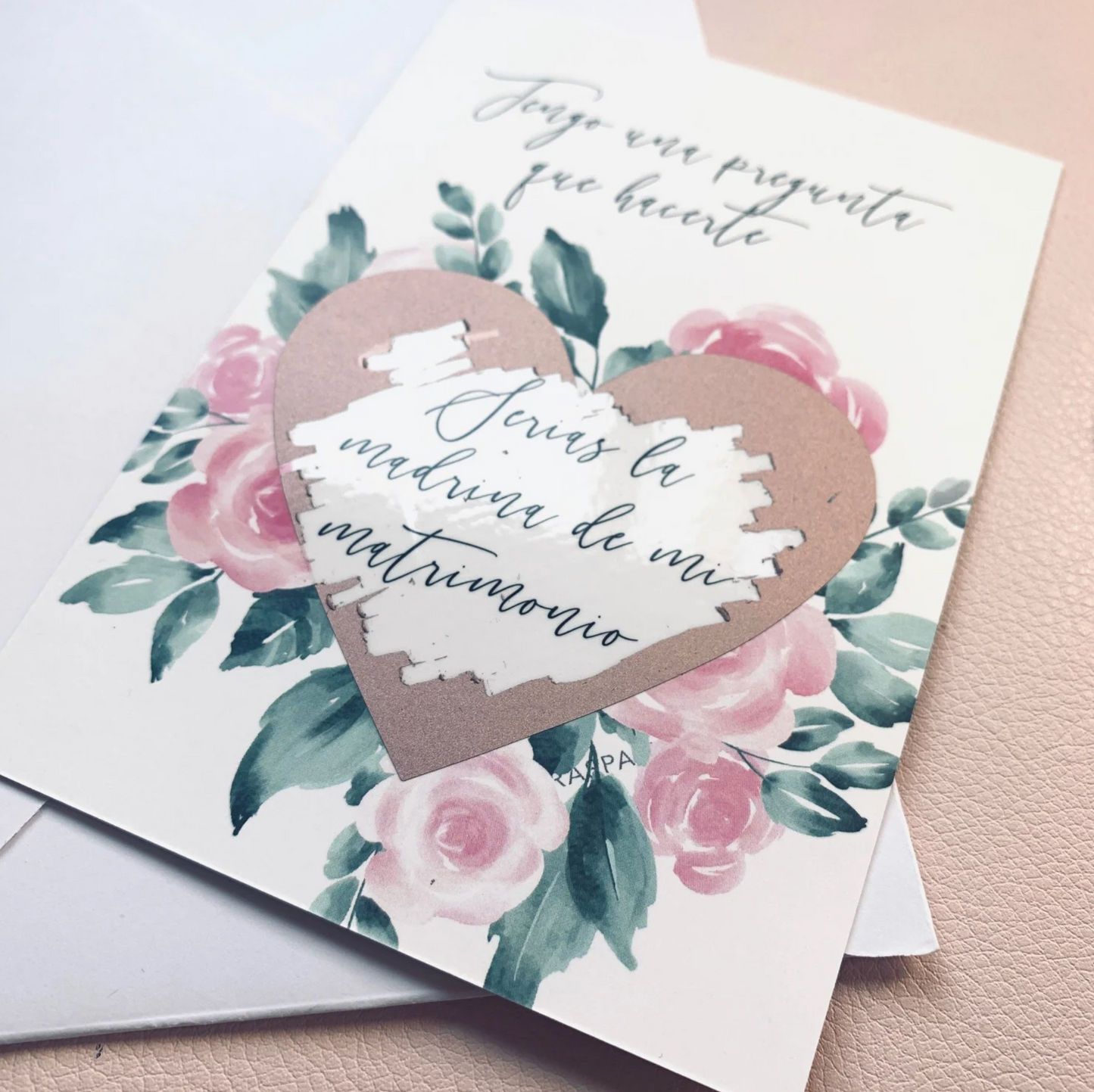 Tarjeta Bridesmaid Raspe para Propuesta de Dama de Honor