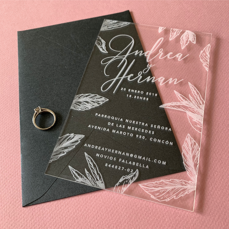Invitación Acrílico Clear