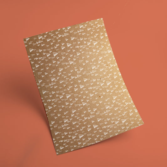50 Papel de regalo Kraft Pinos Navideños