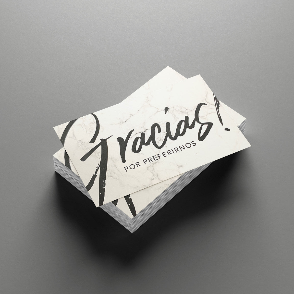 100 Tarjetas de Gracias Estándar Mármol