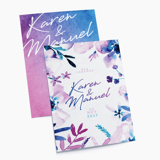 Invitación Amanecer – Invitación de Matrimonio Floral Romántica Personalizable