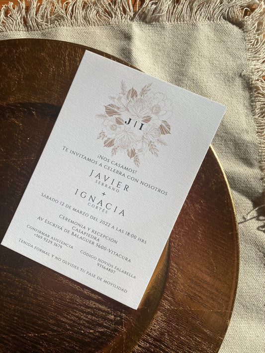 Invitación de Matrimonio Arco | Diseño Minimalista Elegante Personalizable