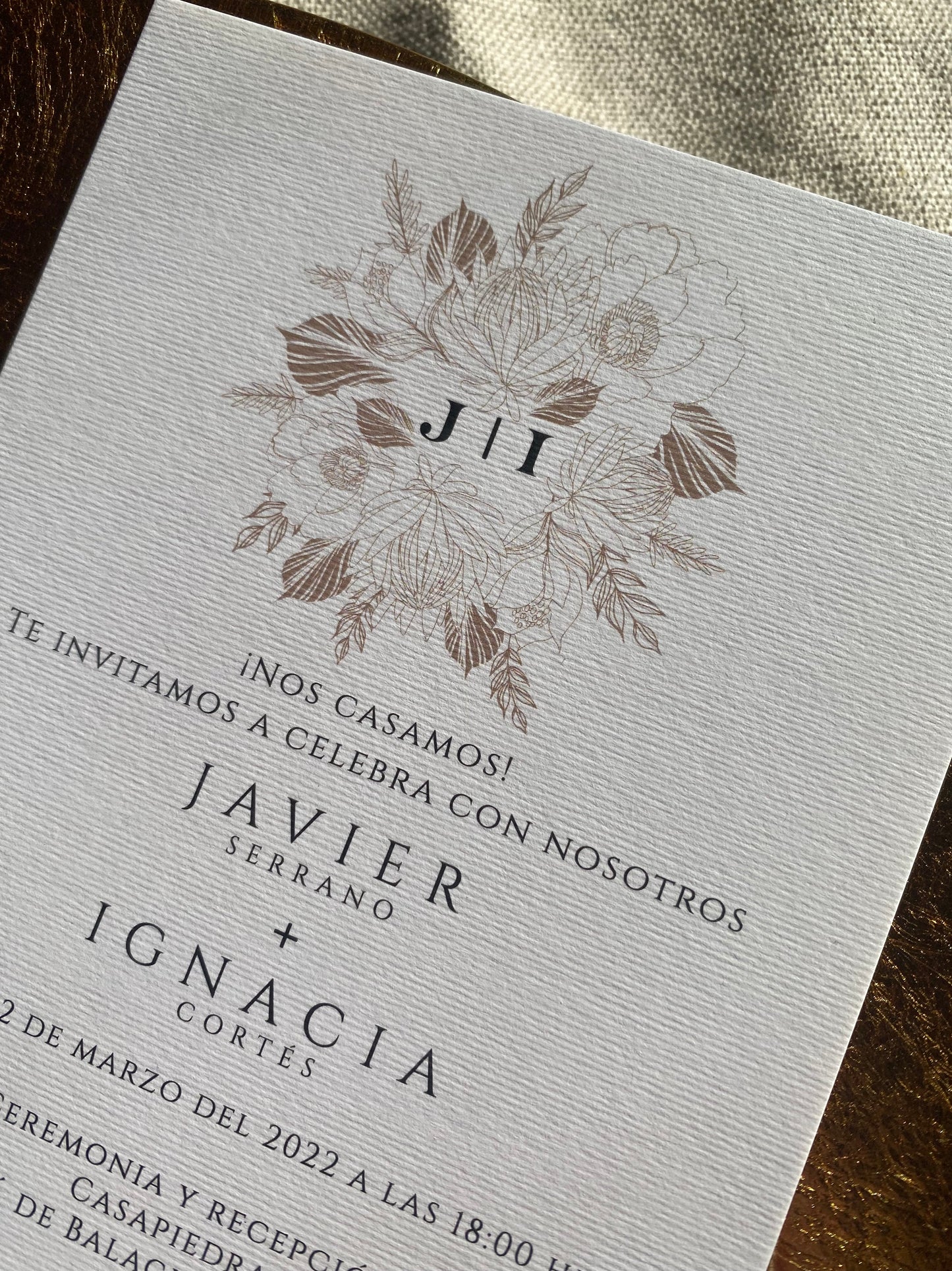 Invitación de Matrimonio Arco | Diseño Minimalista Elegante Personalizable