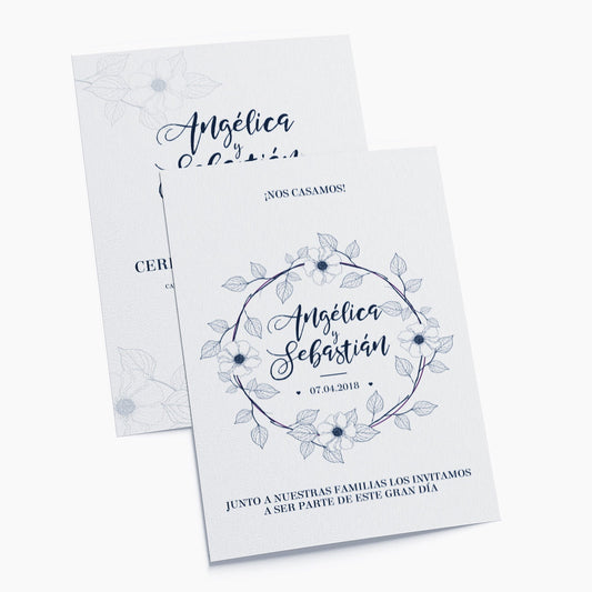 Invitación Colonial – Invitación de Matrimonio Clásica Elegante Personalizable