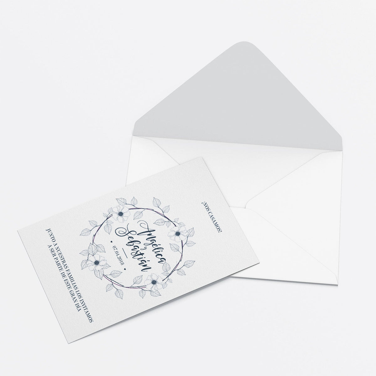 Invitación Colonial – Invitación de Matrimonio Clásica Elegante Personalizable