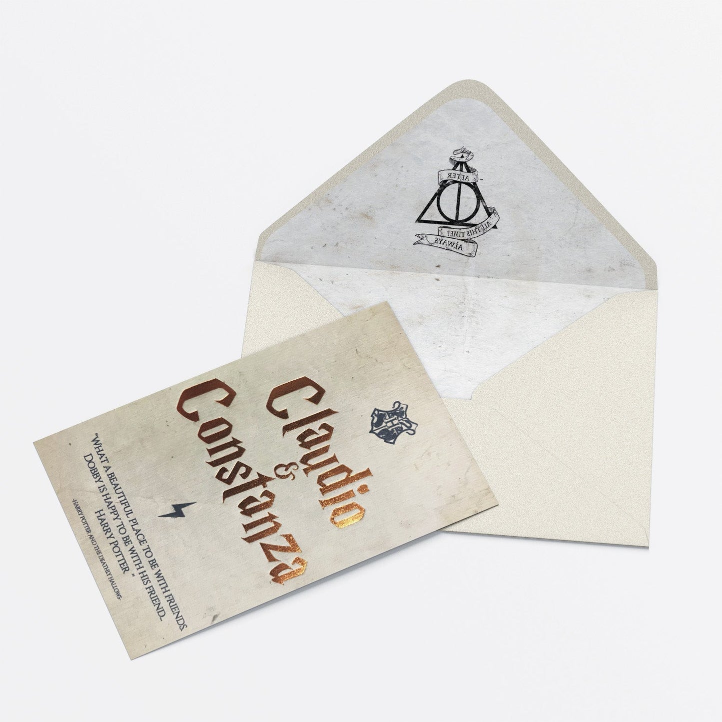 Invitación de Matrimonio Harry Potter | Invitación Temática Mágica Personalizable