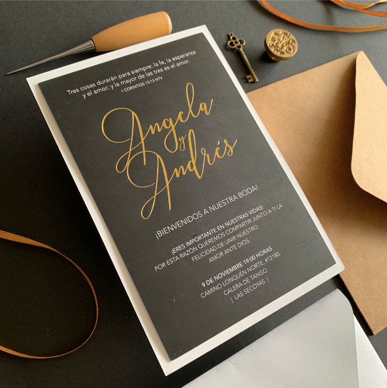 Invitación Pizarra – Invitación de Matrimonio Estilo Pizarra Elegante Personalizable