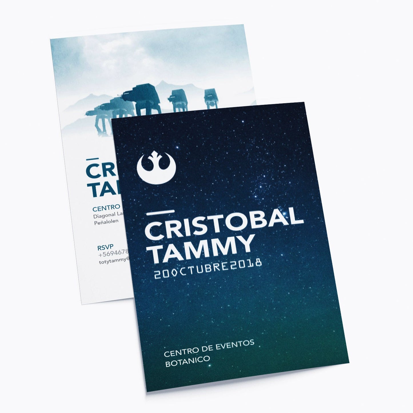 Invitación de Matrimonio Star Wars | Invitación Temática Galáctica Personalizable