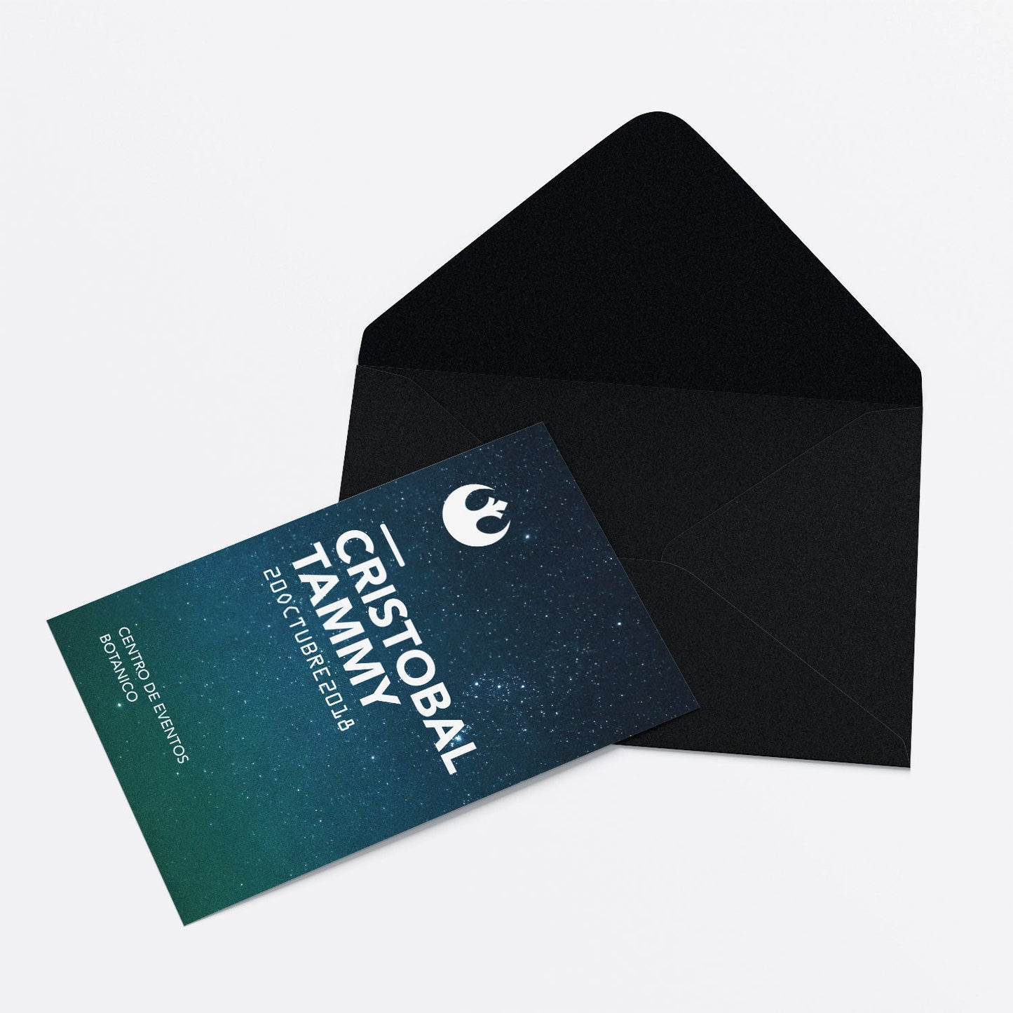 Invitación de Matrimonio Star Wars | Invitación Temática Galáctica Personalizable