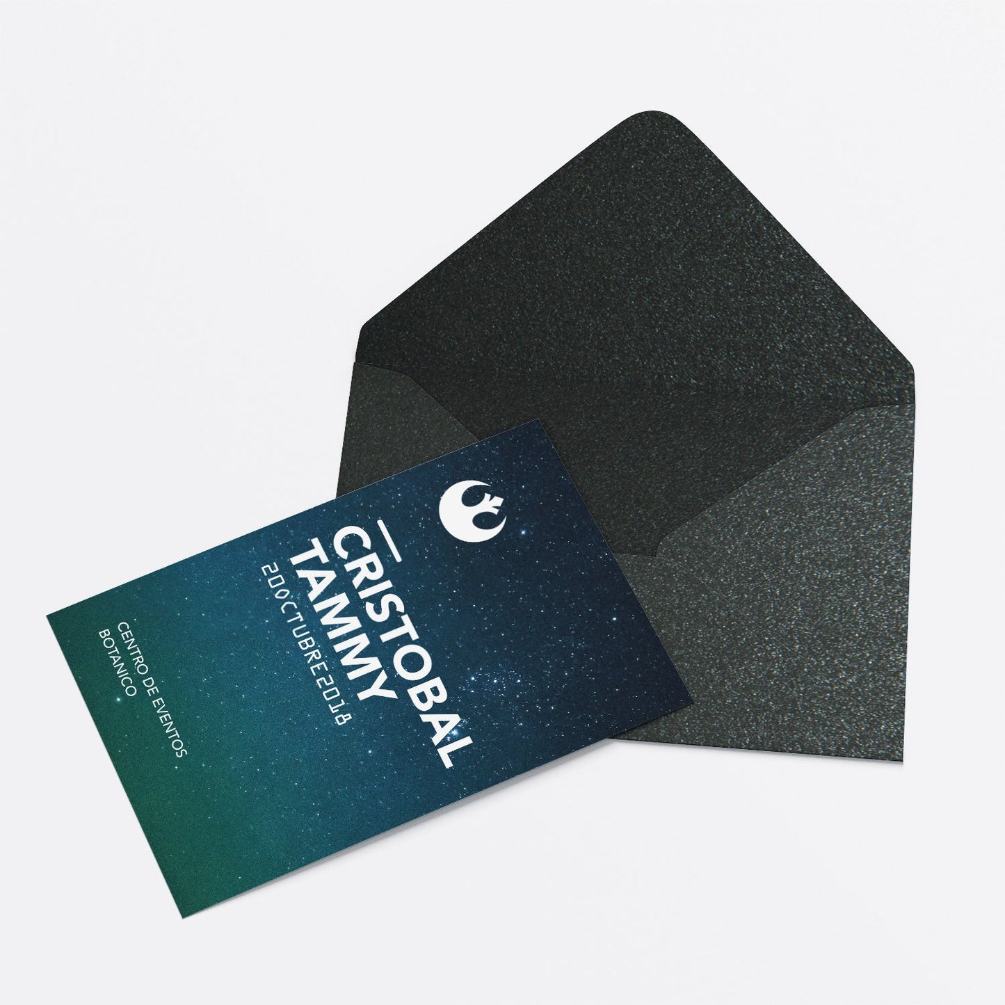 Invitación de Matrimonio Star Wars | Invitación Temática Galáctica Personalizable