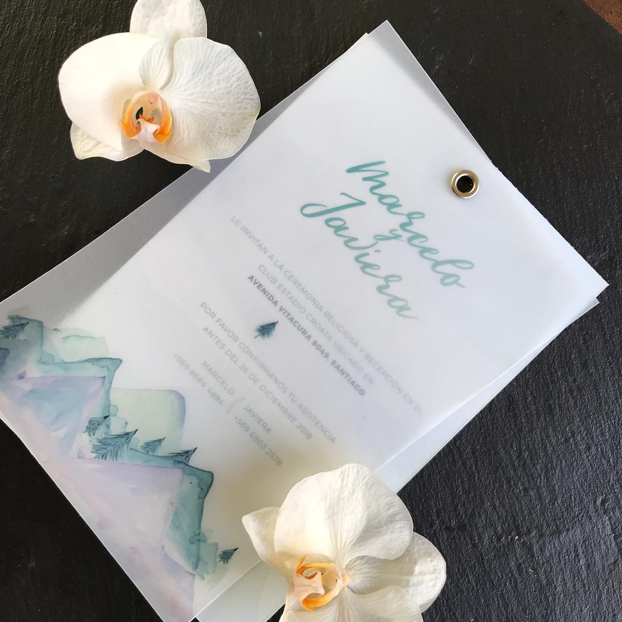 Invitación Vellum Forest – Invitación de Matrimonio Vellum Natural y Elegante